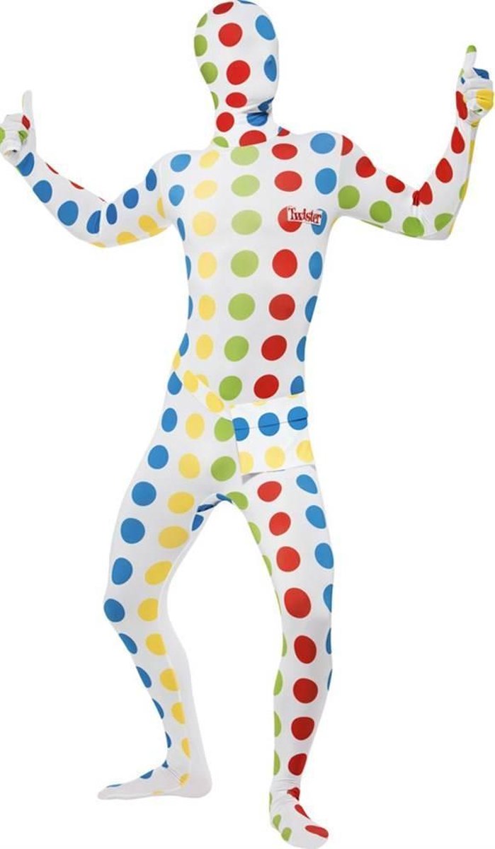 Twister Kostuum | Twister Second Skin Pak Met Gulp En Opening Bij Nek Man | Medium | Carnaval kostuum | Verkleedkleding